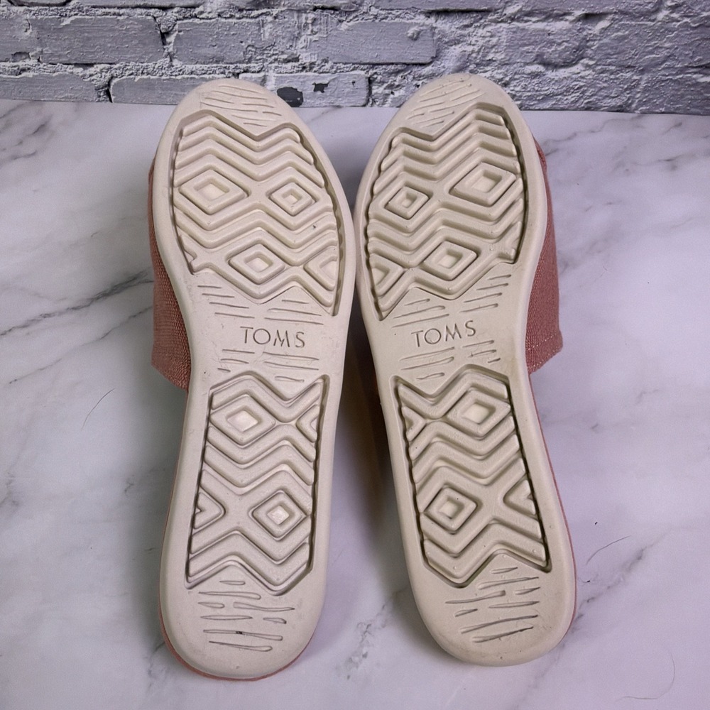 TOMS Alpargata Slip-On Mules Womens 7.5 Blush Pink Canvas - Picture 6 of 6